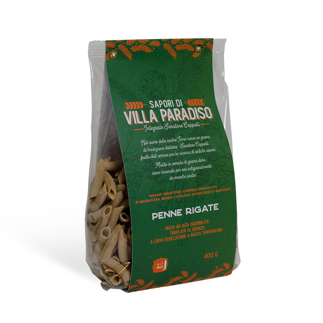 Whole Wheat Penne Rigate - Senatore Cappelli Wheat